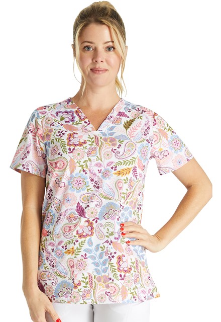 Bluza medyczna damska o wzorze Paisley Party
